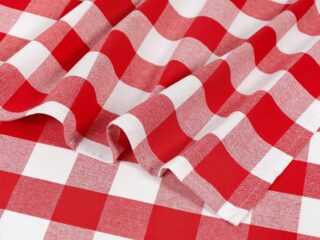 Heavy duty kitchen towel - red-white plaid 50x70 cm by Stofex.