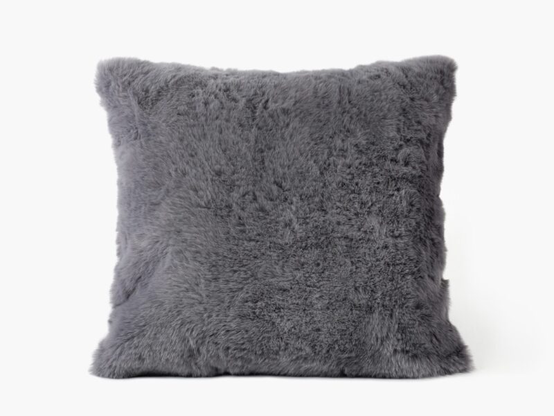 Luxury long pile pillowcase dark grey by Stofex.