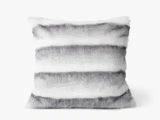 Luxury long pile pillowcase grey stripes by Stofex.