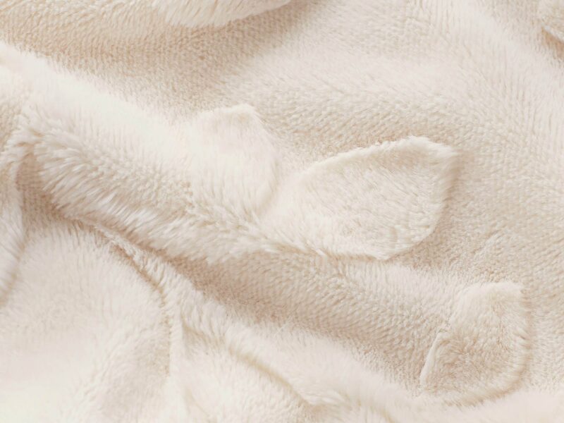 Luxurious jacquard pillowcase with leaves cream by Stofex.