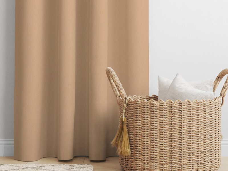 Blackout curtain beige by Stofex.