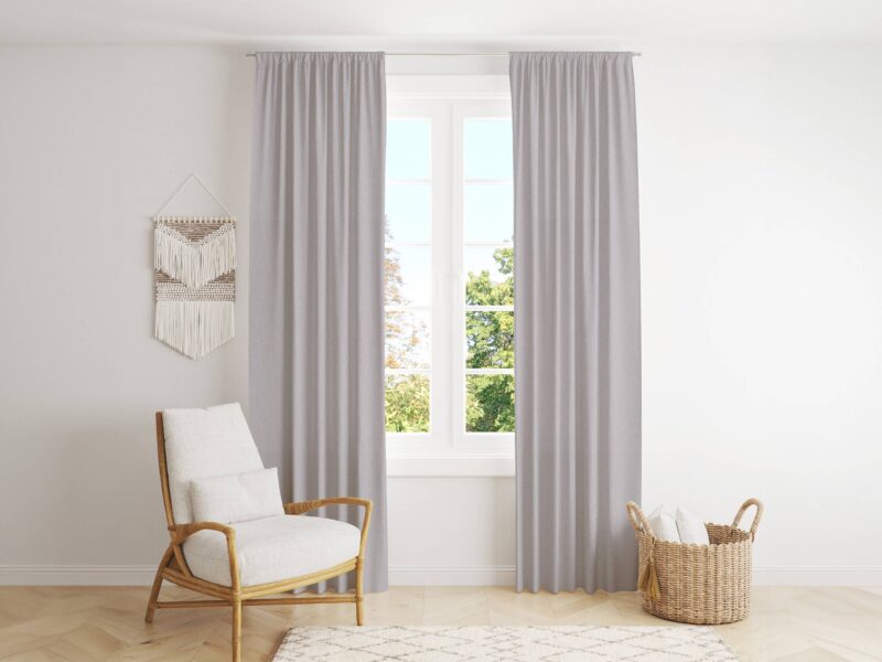 Blackout curtain silver-grey by Stofex.