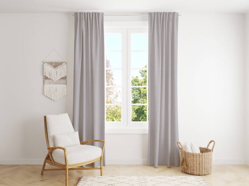 Blackout curtain silver-grey by Stofex.