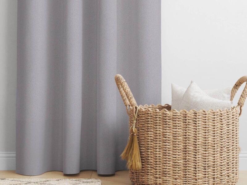 Blackout curtain silver-grey by Stofex.