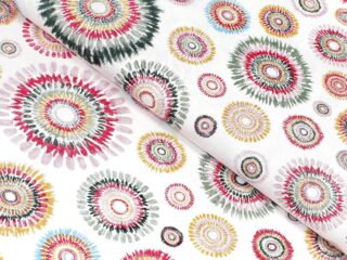 Cotton fabric colored circles by Stofex.