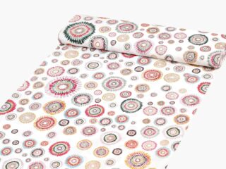 Cotton fabric colored circles by Stofex.