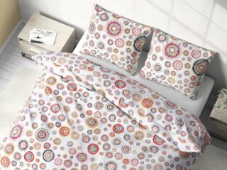 Cotton bed linen - colourful circles by Stofex.