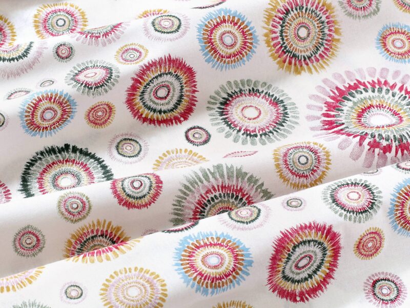 Cotton fabric colored circles by Stofex.