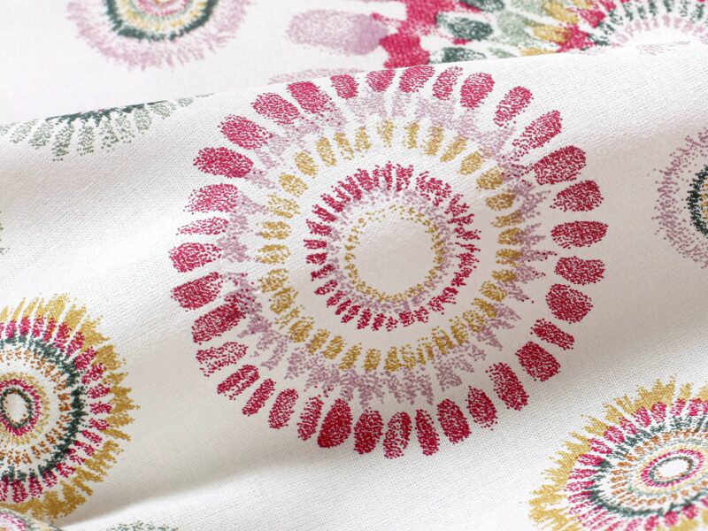 Cotton fabric colored circles by Stofex.