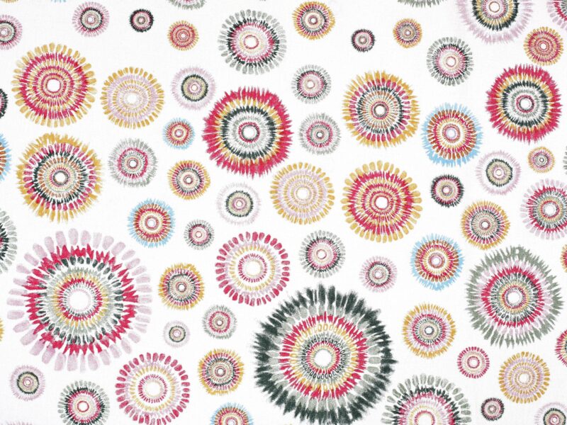 Cotton fabric colored circles by Stofex.