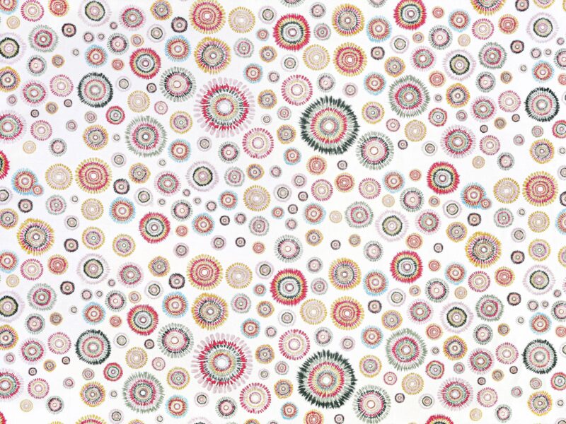 Cotton fabric colored circles by Stofex.