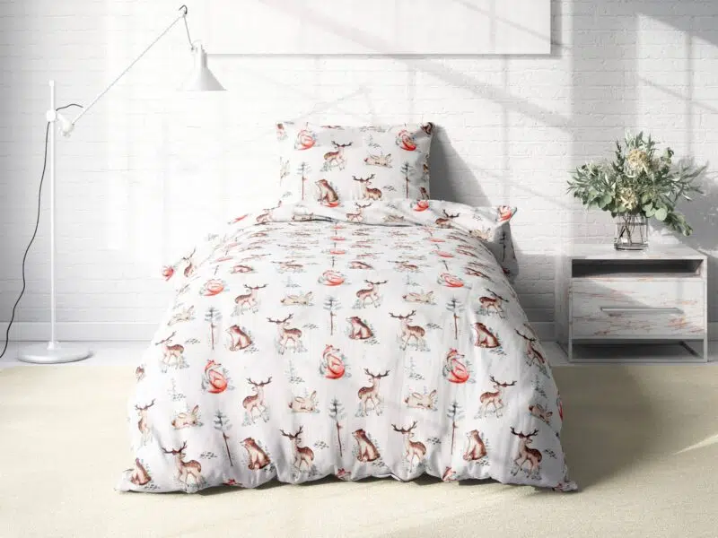 Christmas cotton bed linen deer by Stofex.