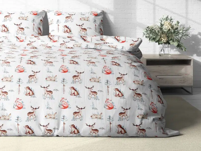 Christmas cotton bed linen deer by Stofex.