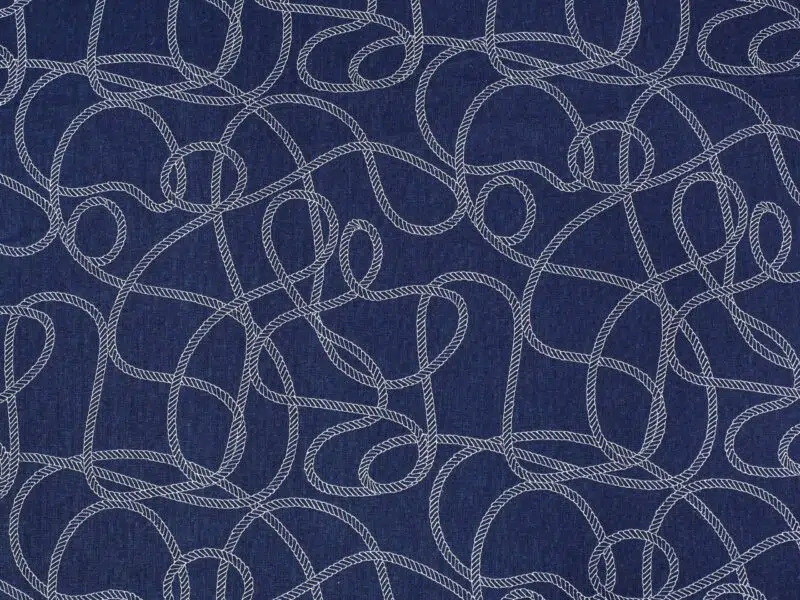 Cotton fabricropes on blue by Stofex.