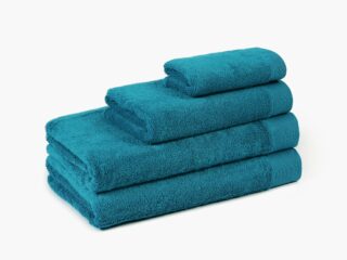 Modal towel and bath towel petrol by Stofex.