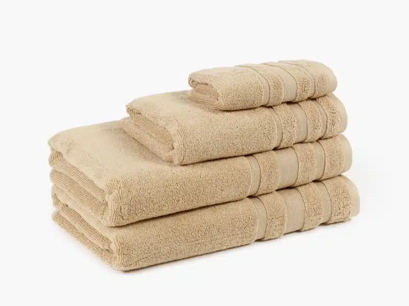 Luxury terry towel / bath towel beige by Stofex.