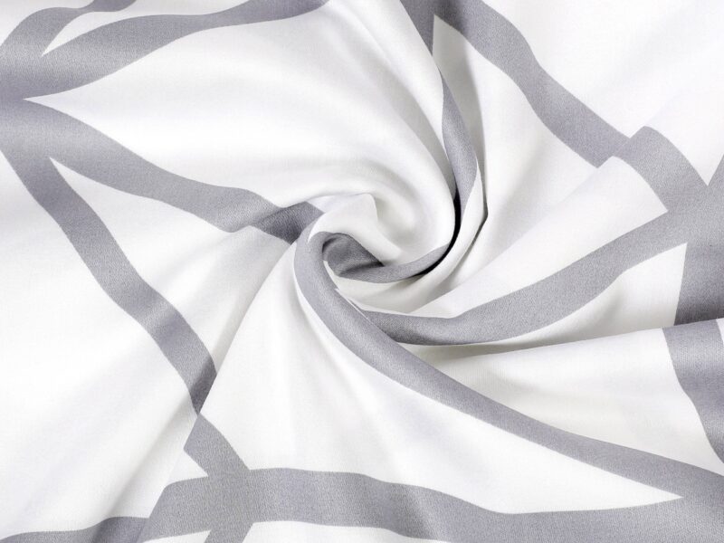 Cotton fabric grey geometric shapes by Stofex.