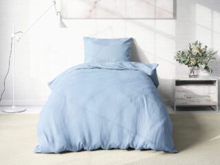 100% linen bedding light blue colour by Stofex.