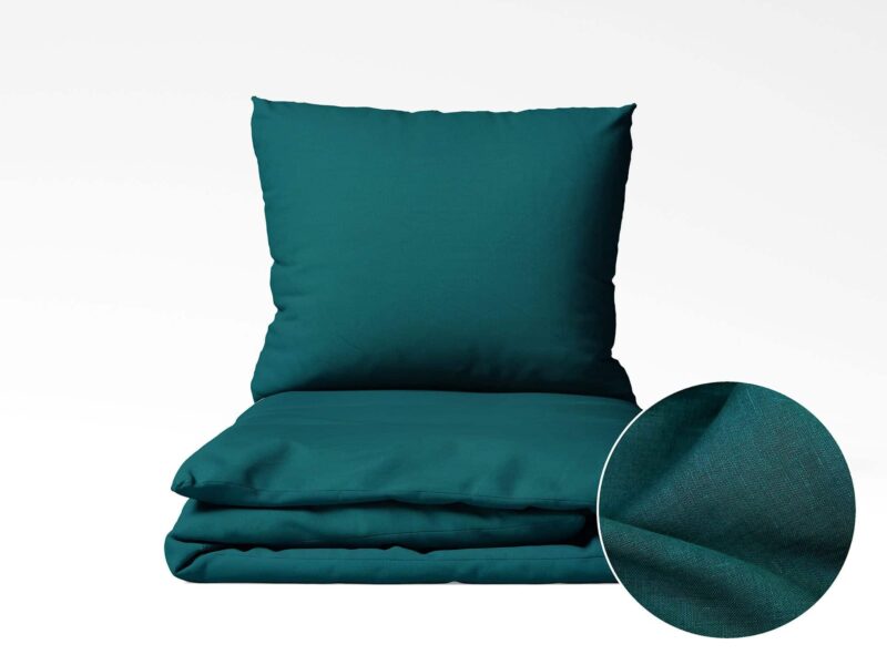 100% linen bedding dark petrol colour by Stofex.