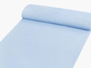 Solid colour linen fabric light blue width 145 cm by Stofex.