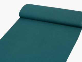 Solid colour linen fabric dark petrol width 145 cm by Stofex.