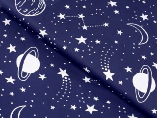 Cotton fabric night sky by Stofex.