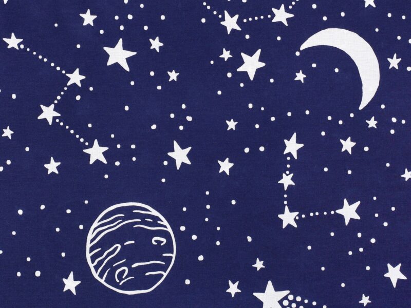 Cotton fabric night sky by Stofex.