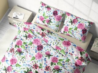 Cotton bed linen hydrangea by Stofex.