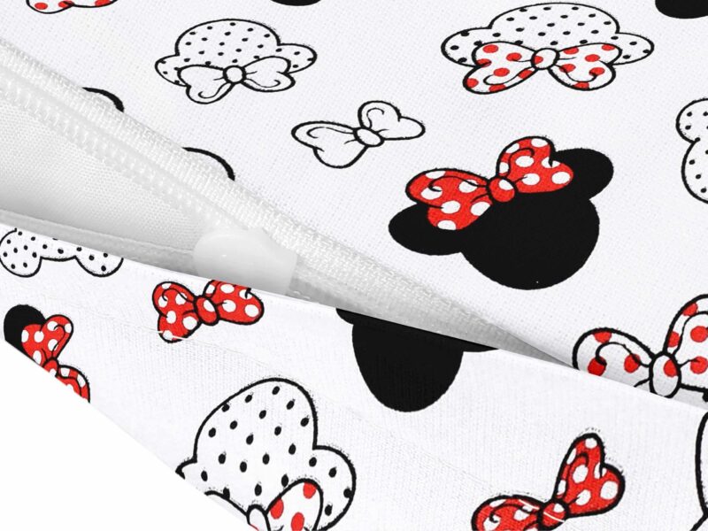 Kids' cotton pillowcase Mickey Mouse with bow on white background by Stofex.