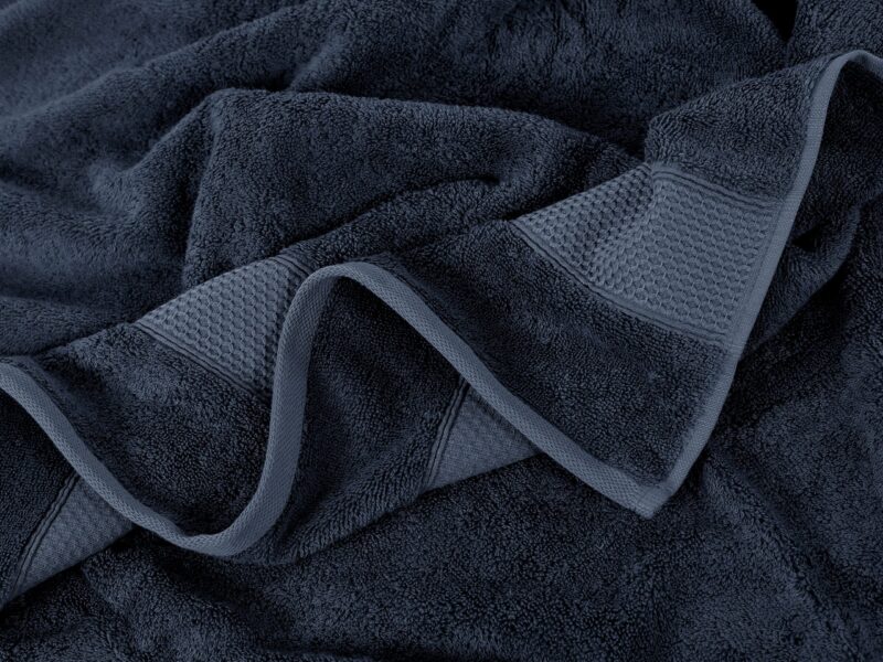 Bamboo towel / bath towel anthracite blue Baroque by Stofex.