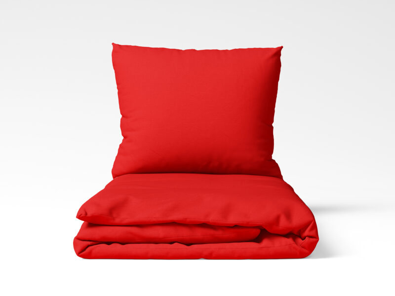 Cotton bed linen red colour by Stofex.