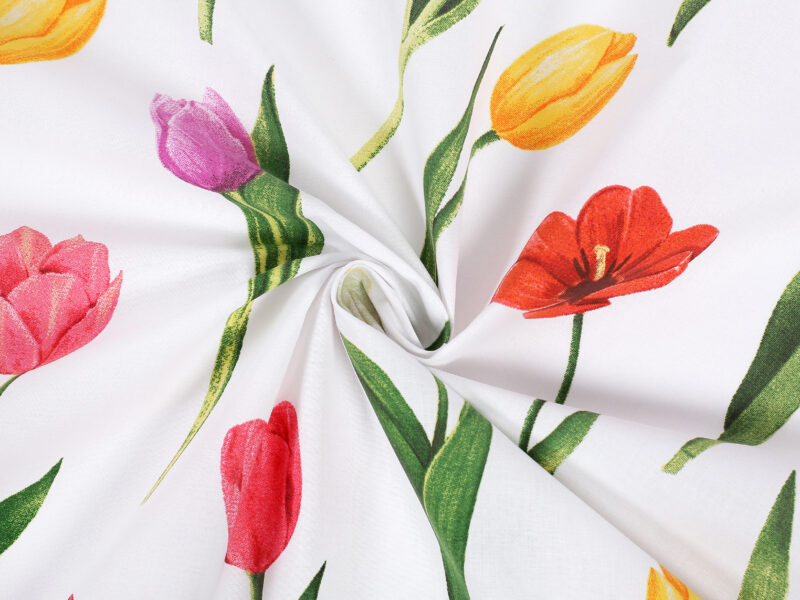 100% cotton fabric tulips width 220 cm by Stofex.