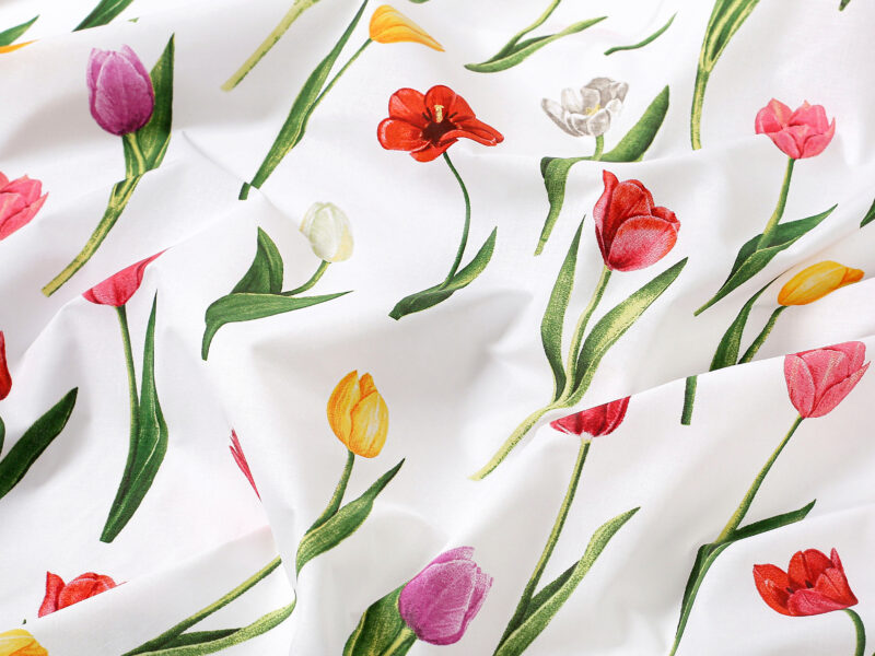 100% cotton fabric tulips width 220 cm by Stofex.