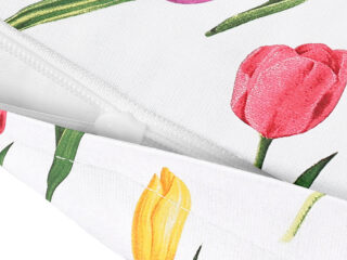 Cotton pillowcase with tulips by Stofex.