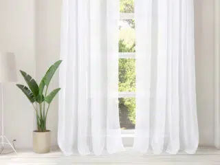 Jacquard sheer curtain smooth 244 by Stofex.