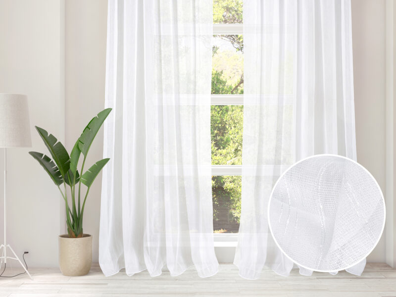 Jacquard sheer curtain with threads pattern 3191 by Stofex.v