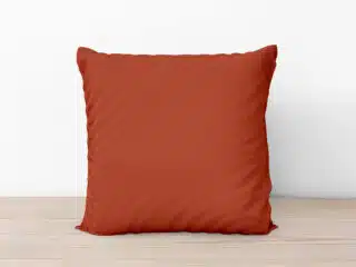 Cotton pillowcase brick red by Stofex.