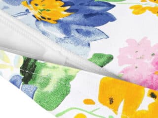 Cotton pillowcase flowers on white by Stofex.