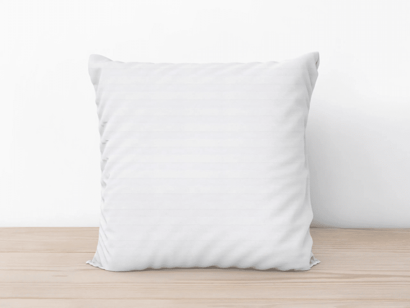 Damask pillowcase stripes 2 cm white by Stofex.