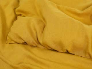 Premium linen pillowcase mustard yellow by Stofex.