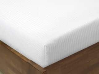 Damask fitted sheet white stripes 4 mm by Stofex.