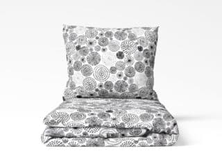 Cotton bed linen black circles on white by Stofex.