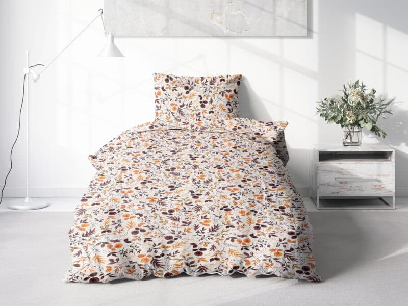 Cotton bed linen autumn leaves by Stofex.