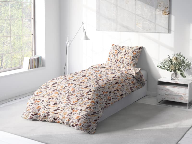 Cotton bed linen autumn leaves by Stofex.