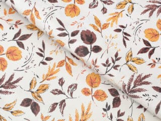 Cotton fabric autumn leaves width 145 cm.