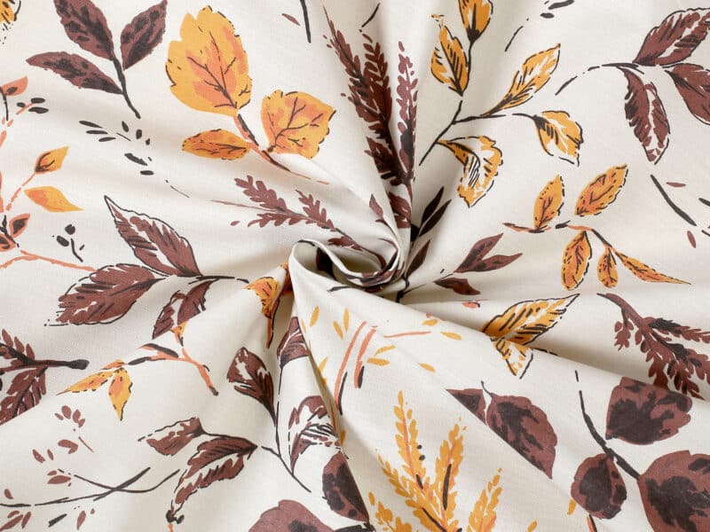 Cotton bed linen autumn leaves by Stofex.