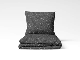 Christmas cotton bed linen white stars on grey by Stofex.