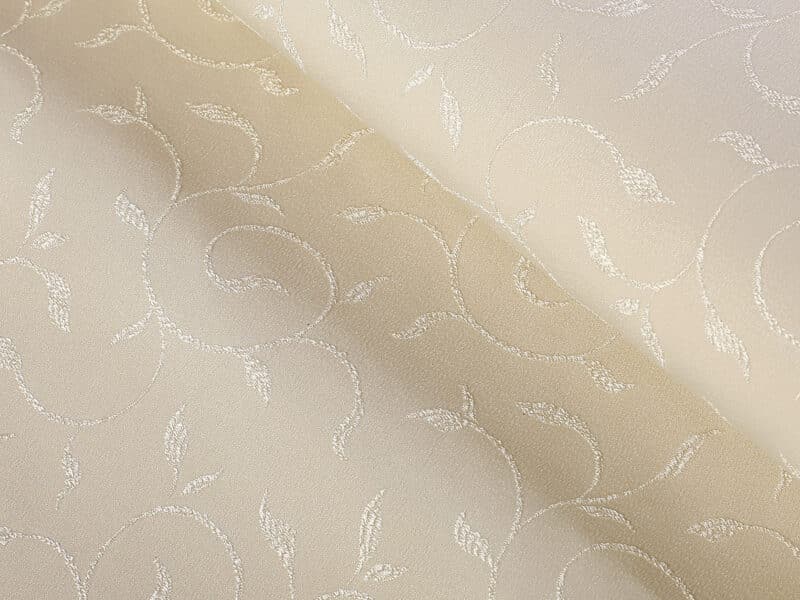 Teflon fabric with ornaments beige width 158 cm by Stofex.