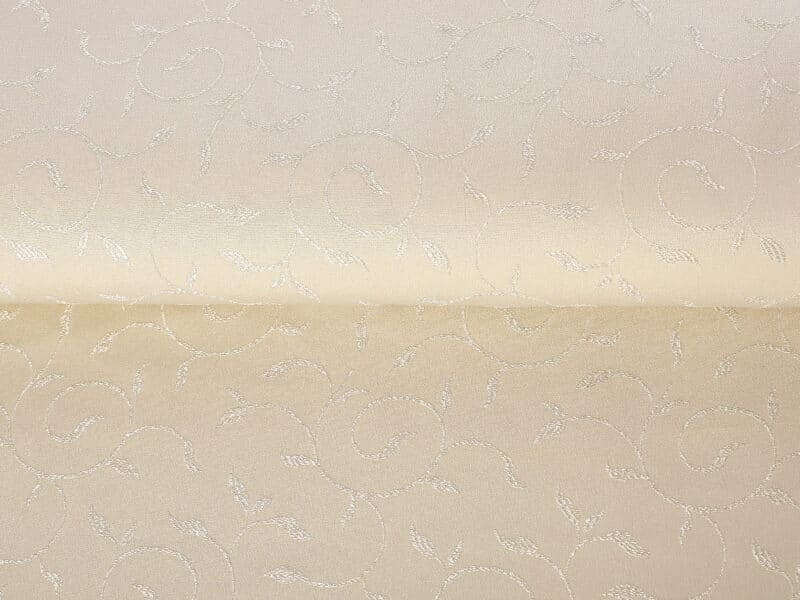 Teflon fabric with ornaments beige width 158 cm by Stofex.