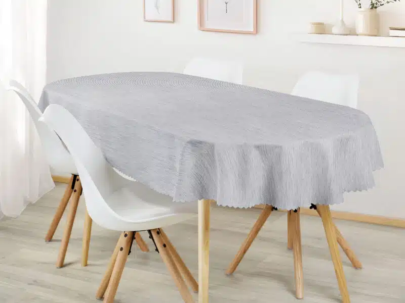 Teflon oval tablecloth grey by Stofex.